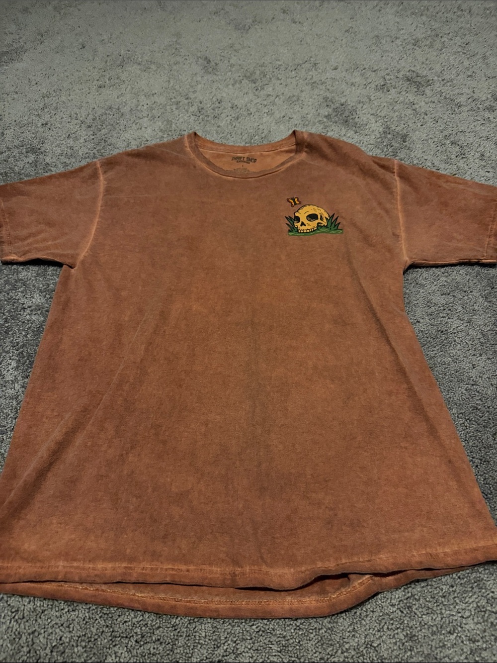 Men's Rust Skull Graphic Short Sleeve Tee